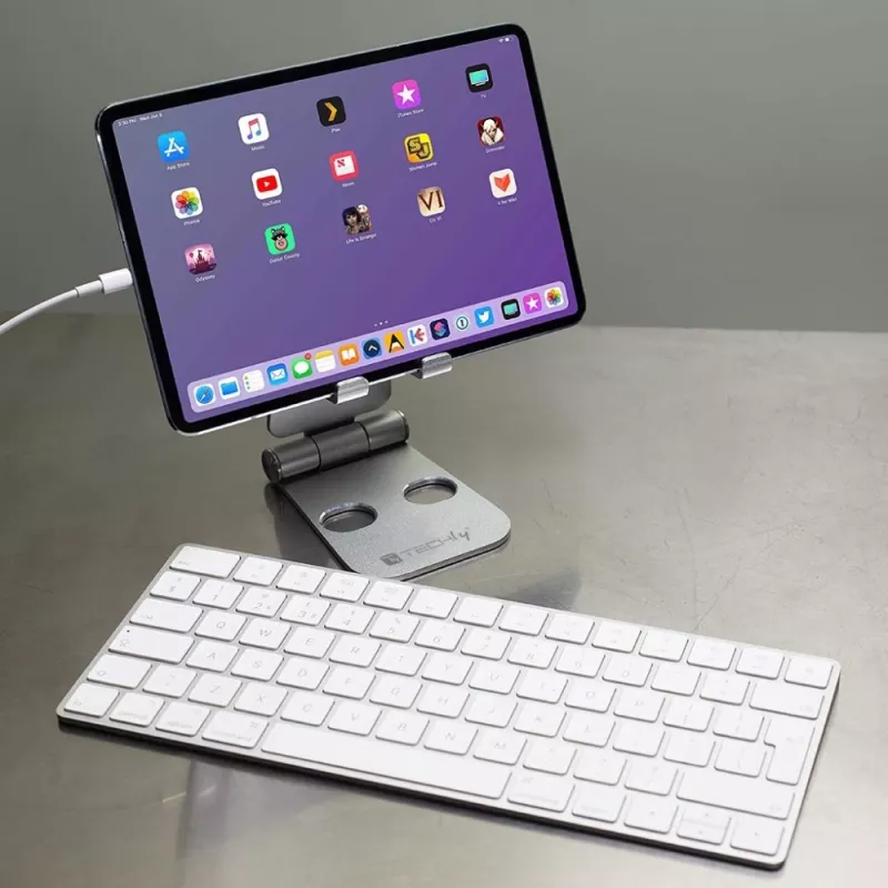 Techly I-SMART-STAND6 Soporte pasivo para teléfono móvil/smartphone plateado