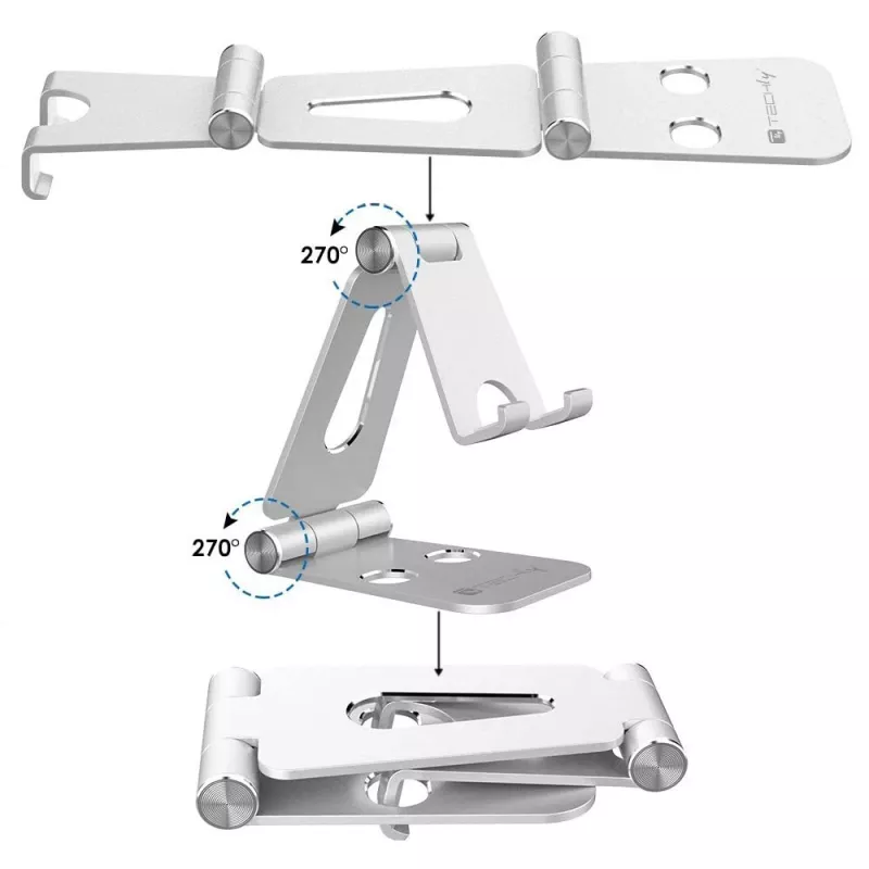 Techly I-SMART-STAND6 Soporte pasivo para teléfono móvil/smartphone plateado