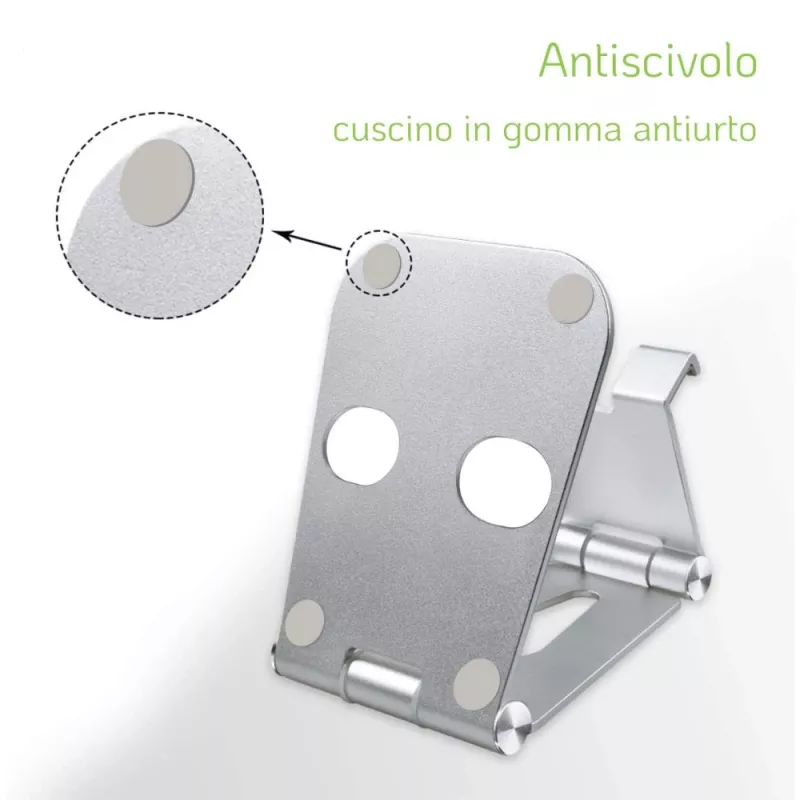 Techly I-SMART-STAND6 Soporte pasivo para teléfono móvil/smartphone plateado