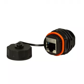Techly IWP-MD C6A-IPPANT Adaptador de cable RJ45 negro