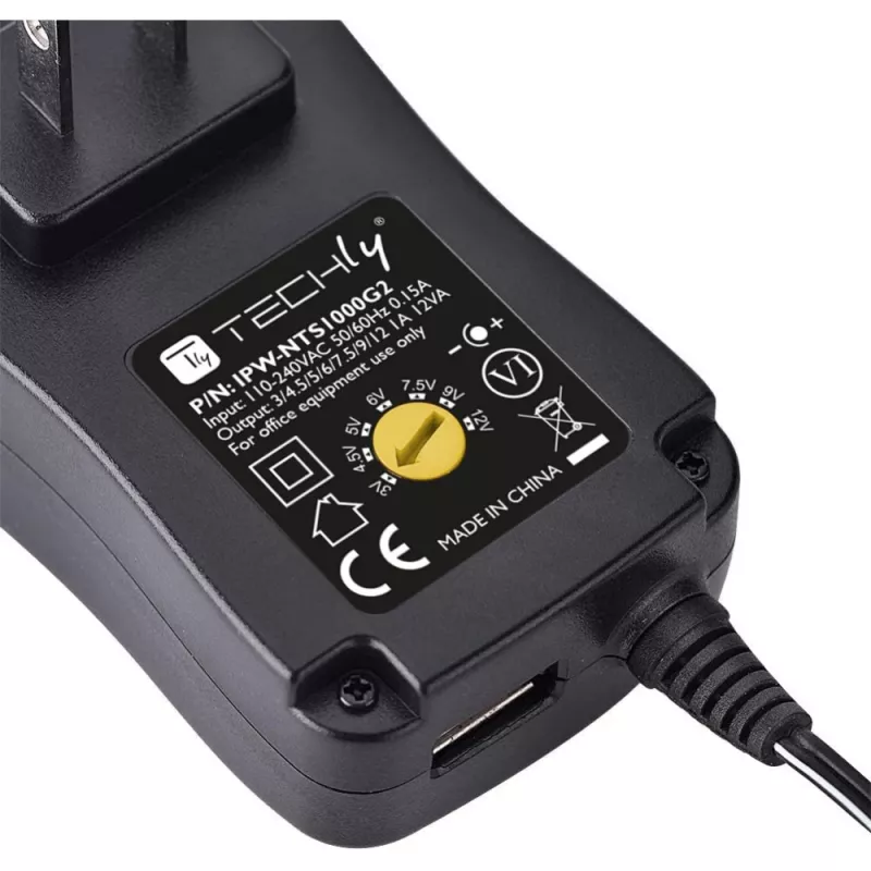 Techly IPW-NTS1000G2 Fuente de alimentación/inversor para interior 12 W negro