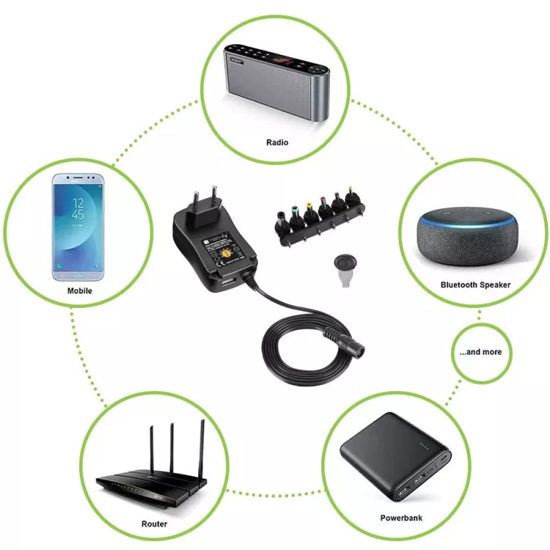 Techly IPW-NTS1000G2 Fuente de alimentación/inversor para interior 12 W negro