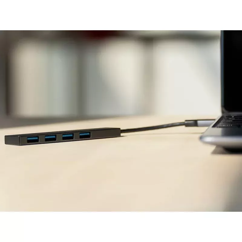 Techly IUSB32-HUB4A-4U3SL Docking station/replicador de puertos para portátil con cable USB 3.2 Gen 1 (3.1 Gen 1) Type-A gris