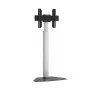 Techly Soporte de suelo para televisores de 32 inch a 65 inch, 165,1 cm (65 inch), 400 x 200 mm, 600 x 400 mm, 90°, aluminio, negro, plata