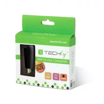 Techly IDATA HDMI-VGA2MABT2 Convertidor de señal de vídeo convertidor de vídeo pasivo 1920 x 1080 píxeles