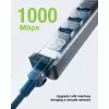 Techly IDATA USB-ETGIGA3AA Docking station/replicador de puertos para portátil con cable USB 3.2 Gen 1 (3.1 Gen 1) Type-A negro, plata