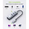 Techly IDATA USB-ETGIGA3AA Docking station/replicador de puertos para portátil con cable USB 3.2 Gen 1 (3.1 Gen 1) Type-A negro, plata