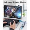 Techly IDATA USB-ETGIGA3CA Docking station/replicador de puertos para portátil con cable USB 3.2 Gen 1 (3.1 Gen 1) Type-A + Type-C negro, plata