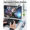 Techly IDATA USB-ETGIGA3CA Docking station/replicador de puertos para portátil con cable USB 3.2 Gen 1 (3.1 Gen 1) Type-A + Type-C negro, plata