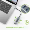 Techly IDATA USB-ETGIGA3CA Docking station/replicador de puertos para portátil con cable USB 3.2 Gen 1 (3.1 Gen 1) Type-A + Type-C negro, plata