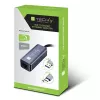 Techly IDATA USB-ETGIGA-CA Docking station/replicador de puertos para portátil con cable USB 3.2 Gen 1 (3.1 Gen 1) Type-C negro, plata