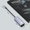 Techly IDATA USB-ETGIGA-CA Docking station/replicador de puertos para portátil con cable USB 3.2 Gen 1 (3.1 Gen 1) Type-C negro, plata