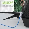 Techly IDATA USB-ETGIGA-CA Docking station/replicador de puertos para portátil con cable USB 3.2 Gen 1 (3.1 Gen 1) Type-C negro, plata