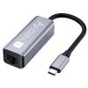 Techly IDATA USB-ETGIGA-CA Docking station/replicador de puertos para portátil con cable USB 3.2 Gen 1 (3.1 Gen 1) Type-C negro, plata