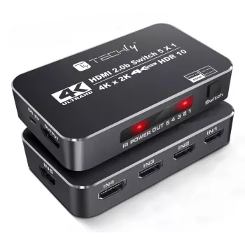 Techly IDATA HDMI2-4K5160B Conmutador de vídeo HDMI