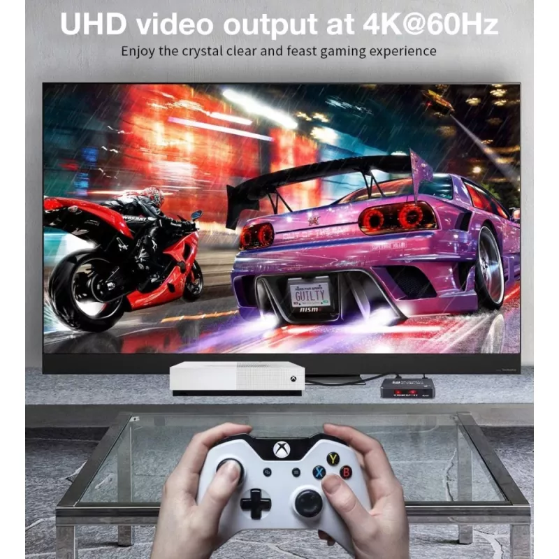 Techly IDATA HDMI2-4K5160B Conmutador de vídeo HDMI