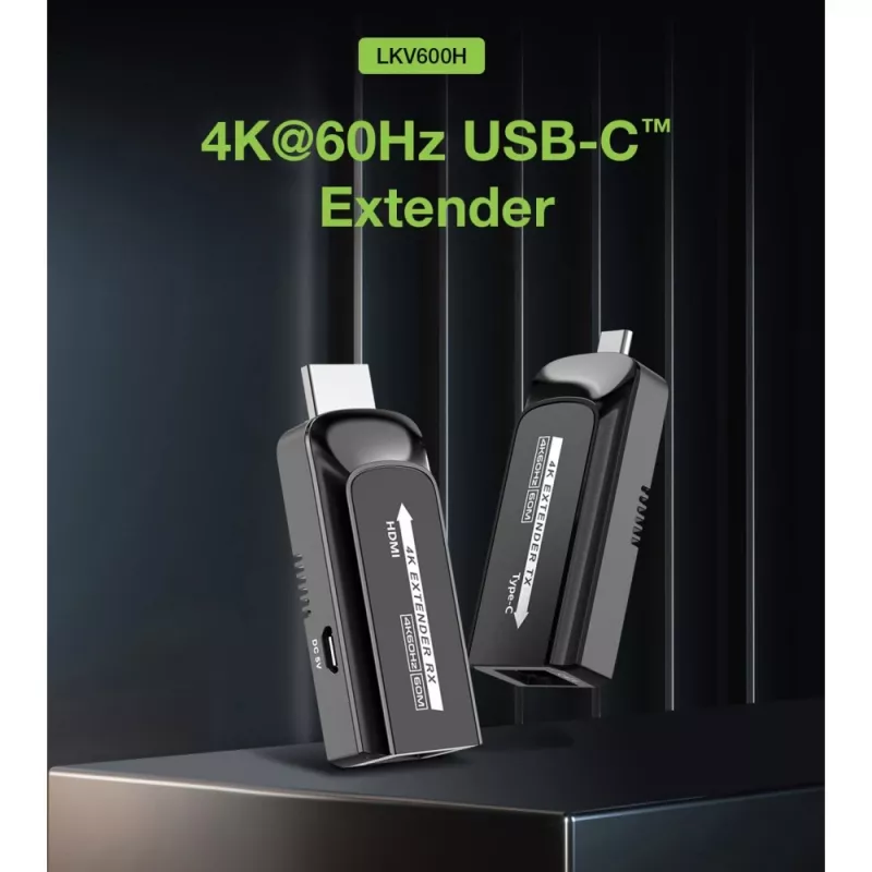 Techly IDATA EXT-600HC Extensor AV transmisor y receptor AV negro