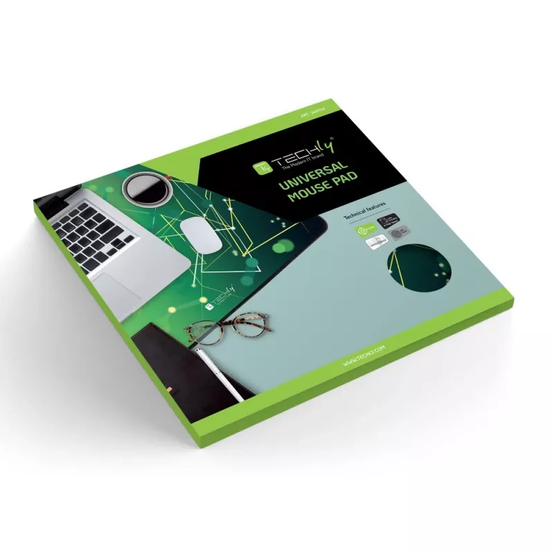 Techly ICA-MP GLASS1 Alfombrilla de ratón para gaming verde