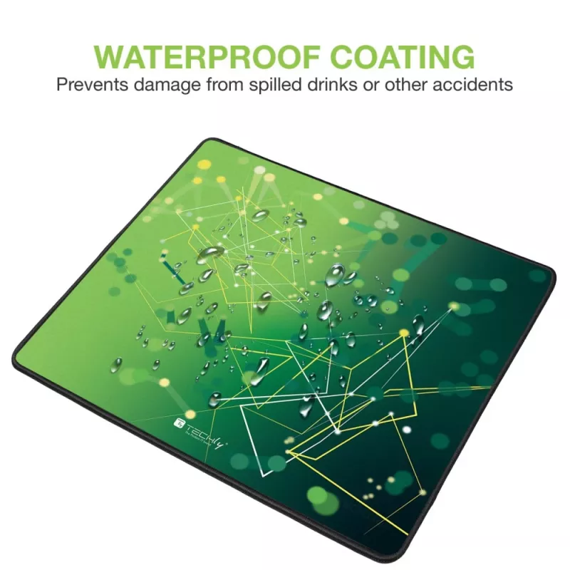 Techly ICA-MP GLASS1 Alfombrilla de ratón para gaming verde