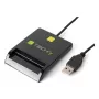 Techly I-CARD CAM-USB2TY2 Lector de tarjetas inteligentes para interior USB USB Type-A negro
