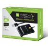 Techly I-CARD CAM-USB2TY2 Lector de tarjetas inteligentes para interior USB USB Type-A negro