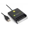 Techly I-CARD CAM-USB2TY2 Lector de tarjetas inteligentes para interior USB USB Type-A negro
