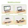 Techly ICA-MS 389 Soporte para monitor de escritorio blanco, madera