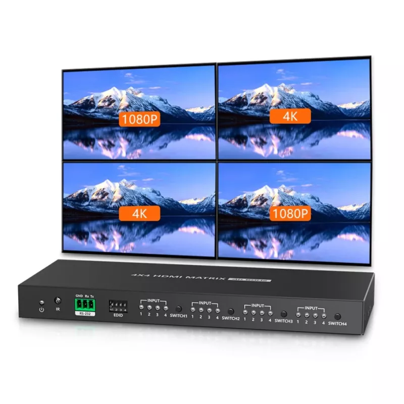 Techly IDATA HDMI-MX44 Conmutador matriz AV matriz AV 4 W