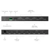 Techly IDATA HDMI-MX44 Conmutador matriz AV matriz AV 4 W
