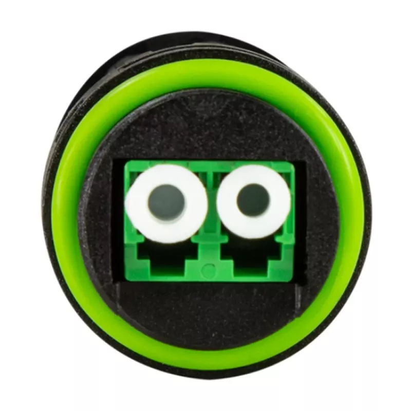 Techly Conector de fibra óptica LC dúplex impermeable IP68 con dos prensaestopas