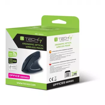 Techly IM 1200-VM-B Ratón médico para diestros RF inalámbrico óptico 1600 DPI