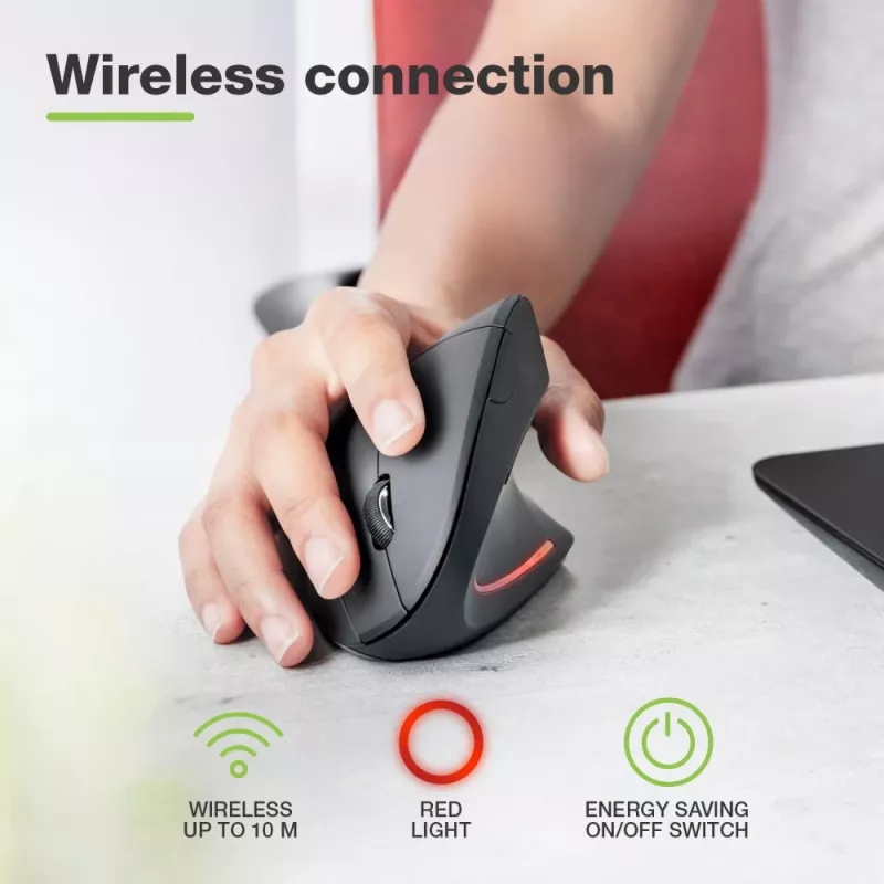 Techly IM 1200-VM-B Ratón médico para diestros RF inalámbrico óptico 1600 DPI
