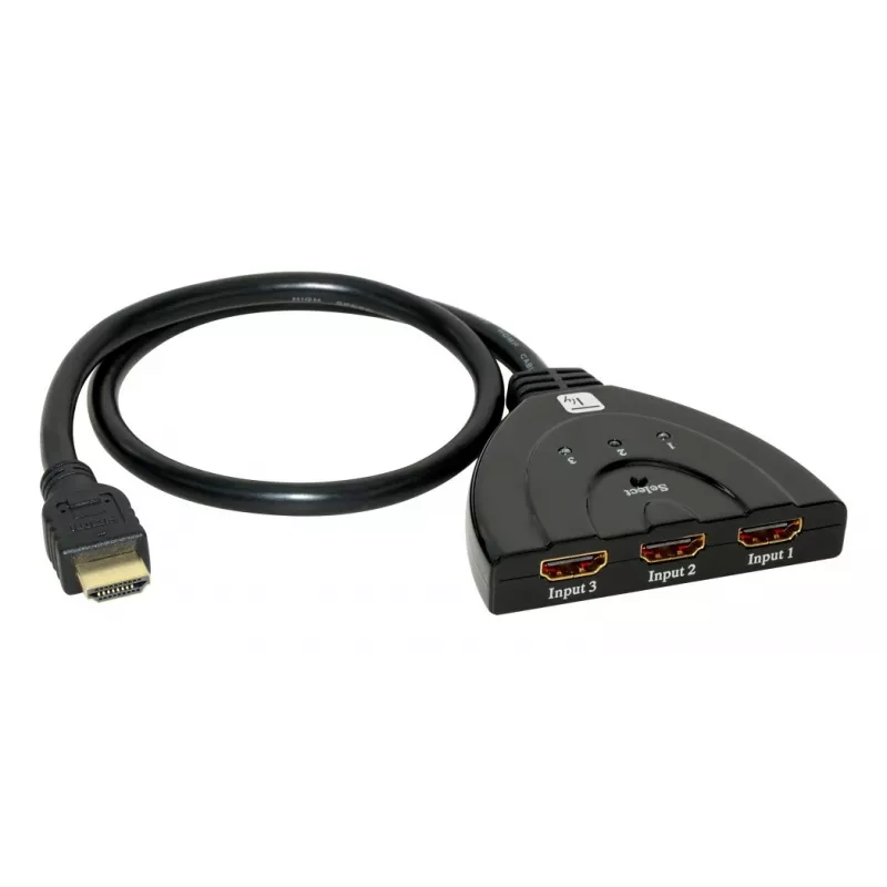 Techly IDATA HDMI-3F8K Conmutador de vídeo