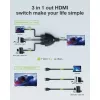 Techly IDATA HDMI-3F8K Conmutador de vídeo
