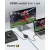 Techly IDATA HDMI-3F8K Conmutador de vídeo