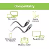 Techly ICOC-U3A-RJ45-030 Cable adaptador de USB 3.0 Type-A a Gigabit Ethernet, 3 m, negro/plata