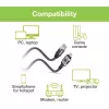 Techly ICOC U3C-RJ45-020 Cable de red plateado, negro 2 m Cat6 F/UTP (FTP)