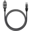 Techly ICOC-U3C-RJ45-050 Cable adaptador de USB 3.2 Type-C a Gigabit Ethernet, 5 m, negro/plata