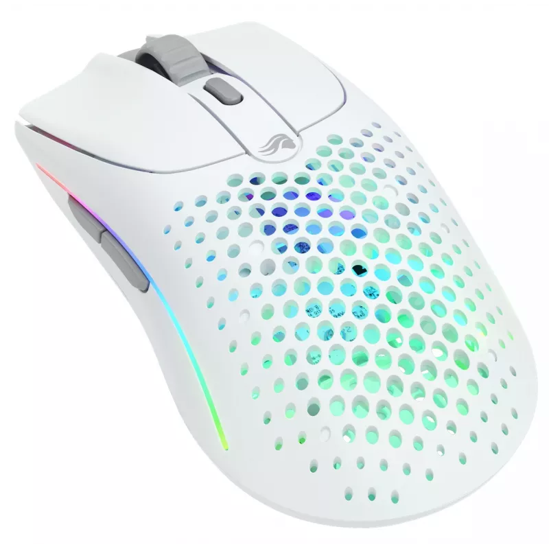 Glorious Gaming Glorious Model O Wireless 2 – Blanco mate, Diestro, Láser, RF inalámbrico + USB Type-C, 26000 DPI, 1 ms, Blanco