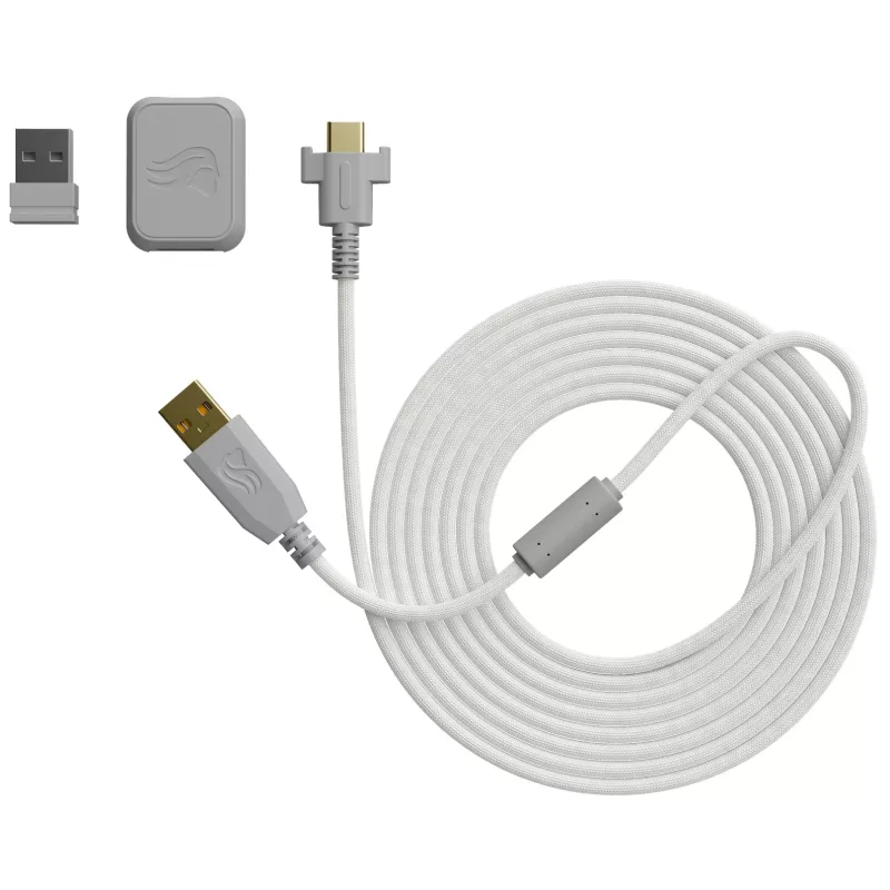 Glorious Gaming Glorious Model O Wireless 2 – Blanco mate, Diestro, Láser, RF inalámbrico + USB Type-C, 26000 DPI, 1 ms, Blanco