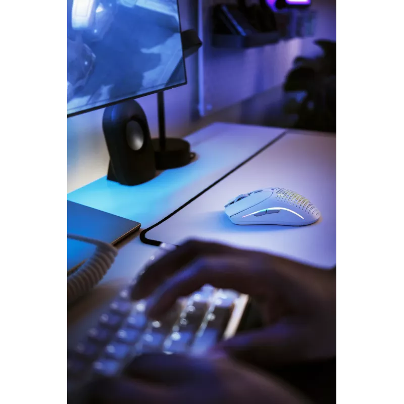 Glorious Gaming Glorious Model O Wireless 2 – Blanco mate, Diestro, Láser, RF inalámbrico + USB Type-C, 26000 DPI, 1 ms, Blanco