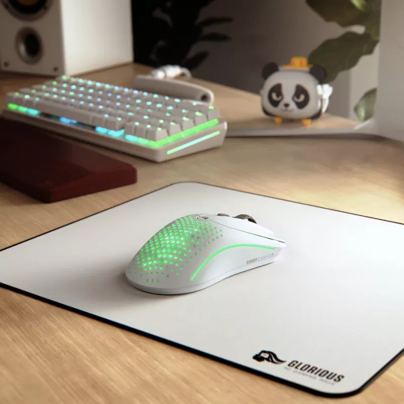 Glorious Gaming Glorious Model O Wireless 2 – Blanco mate, Diestro, Láser, RF inalámbrico + USB Type-C, 26000 DPI, 1 ms, Blanco