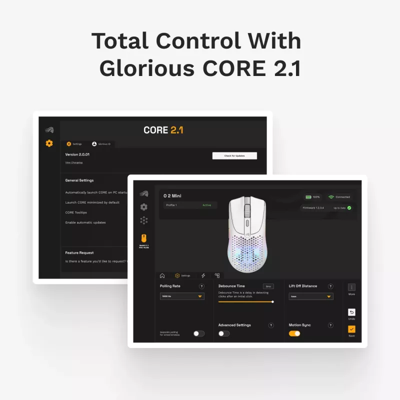 Glorious Gaming Glorious Model O 2 Mini Wireless - Blanco mate