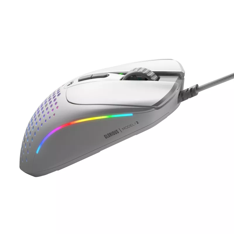 Glorious Gaming Glorious Model I2 Wired – Blanco, Diestro, Óptico, USB Type-A, 26000 DPI, Blanco