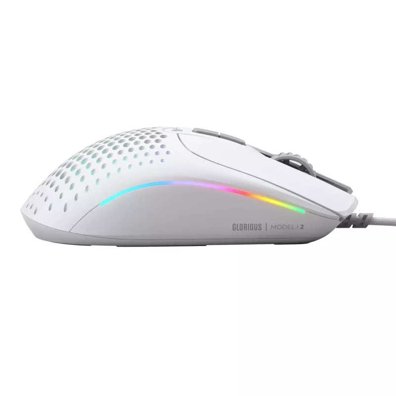 Glorious Gaming Glorious Model I2 Wired – Blanco, Diestro, Óptico, USB Type-A, 26000 DPI, Blanco