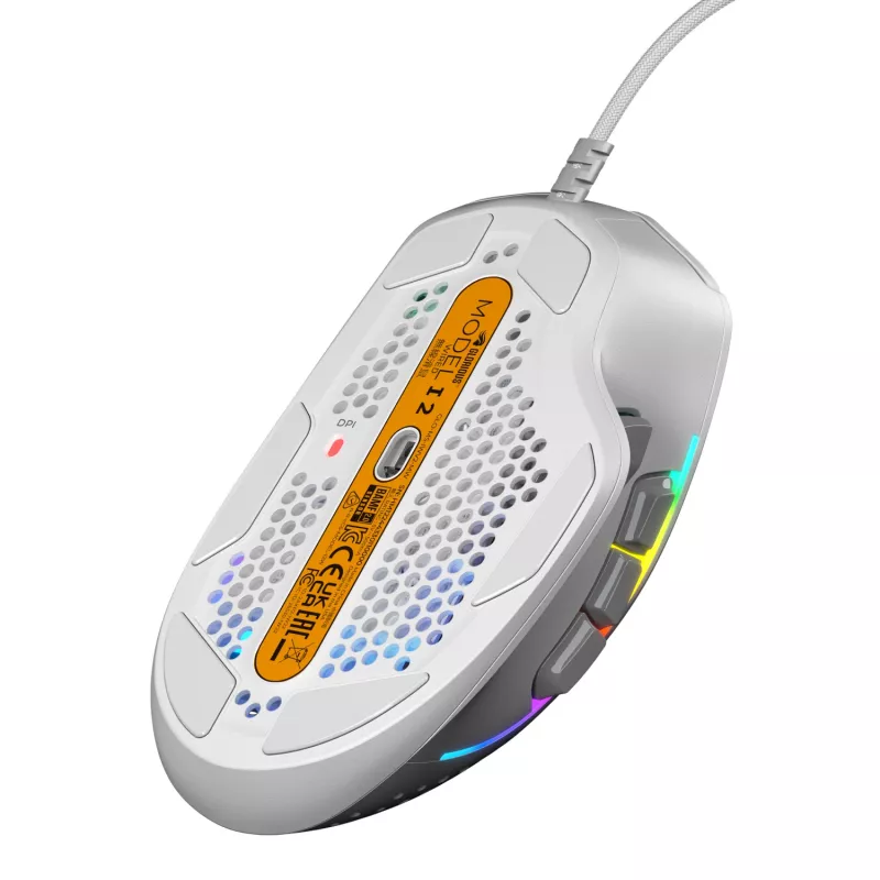 Glorious Gaming Glorious Model I2 Wired – Blanco, Diestro, Óptico, USB Type-A, 26000 DPI, Blanco