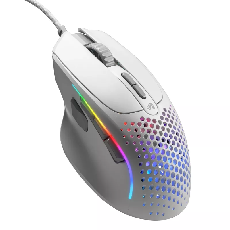 Glorious Gaming Glorious Model I2 Wired – Blanco, Diestro, Óptico, USB Type-A, 26000 DPI, Blanco