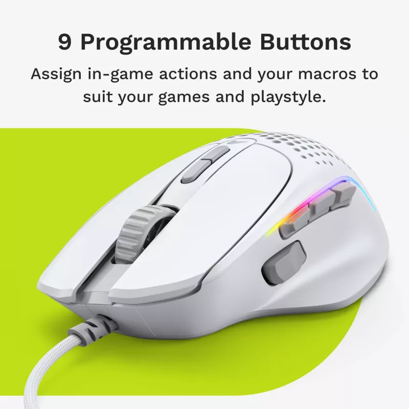 Glorious Gaming Glorious Model I2 Wired – Blanco, Diestro, Óptico, USB Type-A, 26000 DPI, Blanco