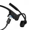 SHOKZ OpenComm2 UC 2025 Upgrade Auriculares Bluetooth inalámbricos con conducción ósea para videoconferencias, puerto de carga USB-C y adaptador USB-C | 16 h de conversación, 29 m de alcance, 1 h de carga | Incluye micrófono de brazo con cancelación de ruido y dongle, Negro