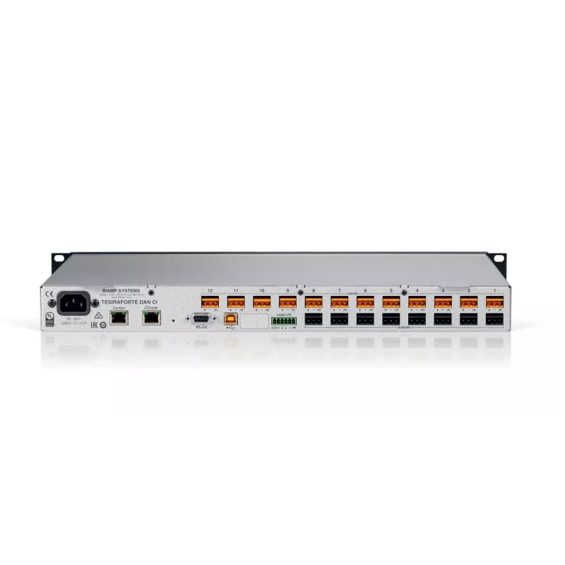 Biamp Tesira FORTÉ DAN CI, 8000 Ω, 207 Ω, Negro, Metálico, 1U, OLED, 20 - 20000 Hz